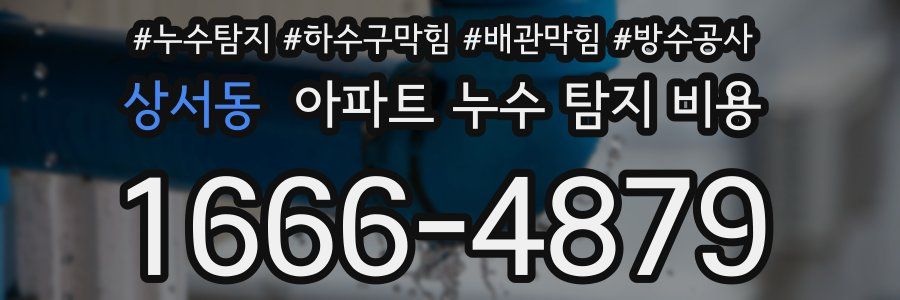 상서동 아파트 누수 탐지 비용