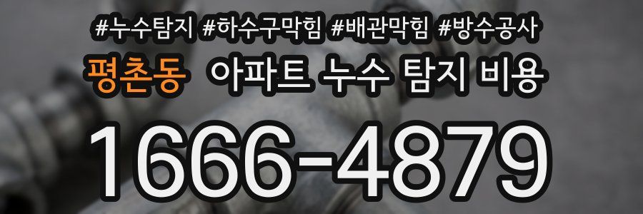 평촌동 아파트 누수 탐지 비용