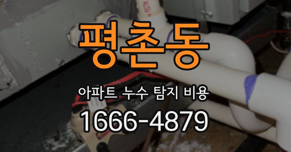 평촌동 아파트 누수 탐지 비용