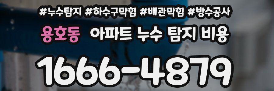 용호동 아파트 누수 탐지 비용