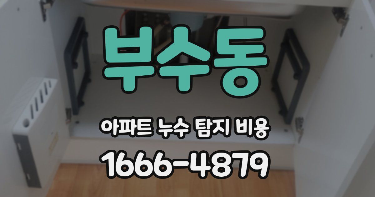 부수동 아파트 누수 탐지 비용