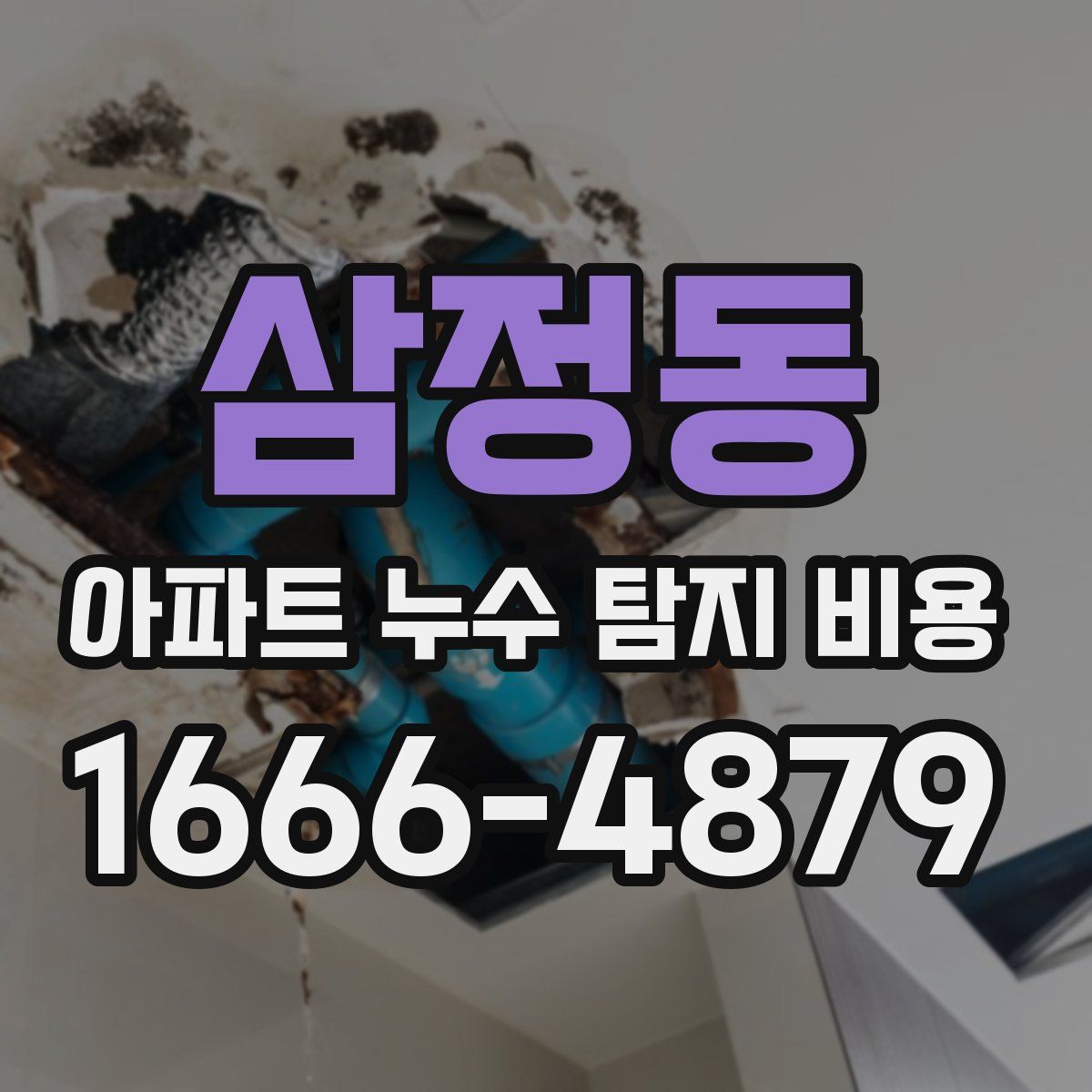 삼정동 아파트 누수 탐지 비용