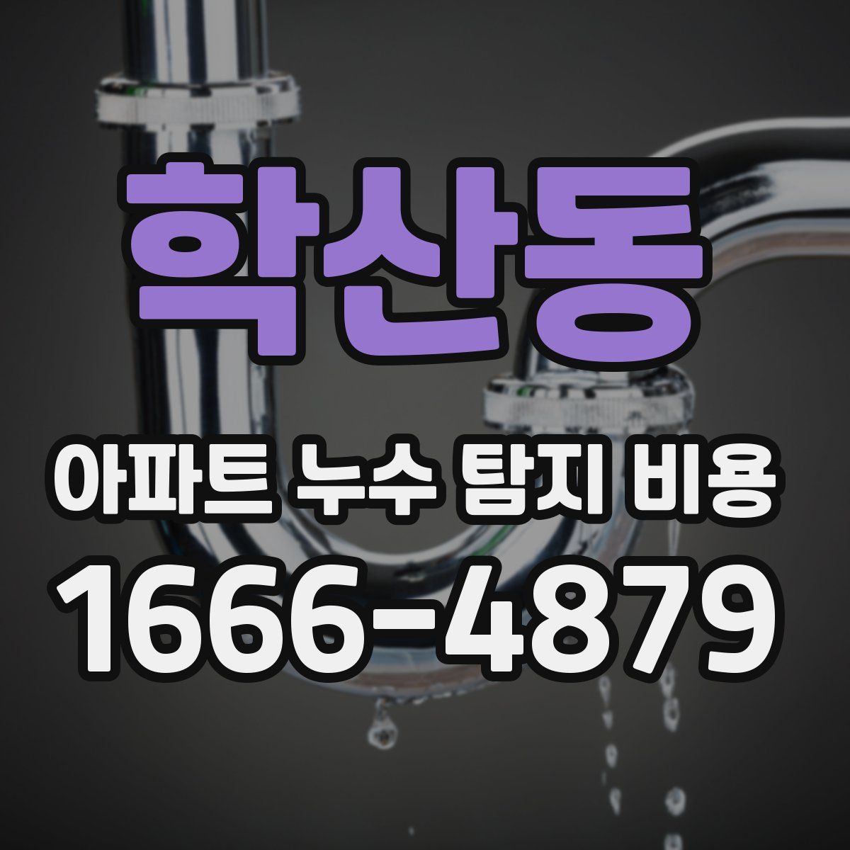 학산동 아파트 누수 탐지 비용