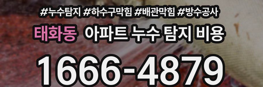 태화동 아파트 누수 탐지 비용