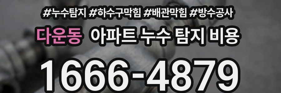 다운동 아파트 누수 탐지 비용