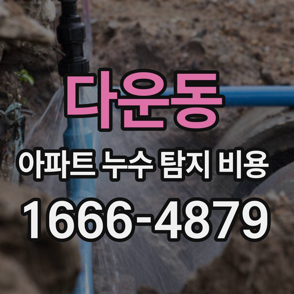 다운동 아파트 누수 탐지 비용