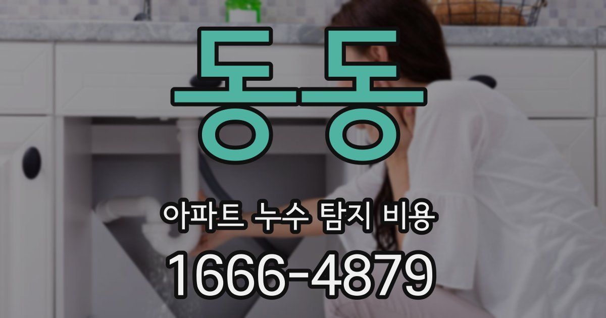 동동 아파트 누수 탐지 비용