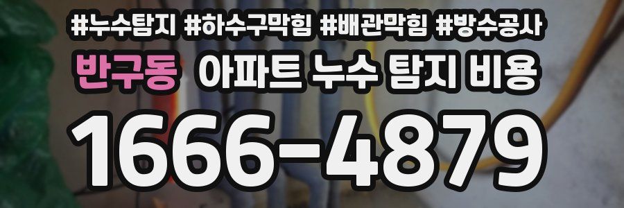 반구동 아파트 누수 탐지 비용