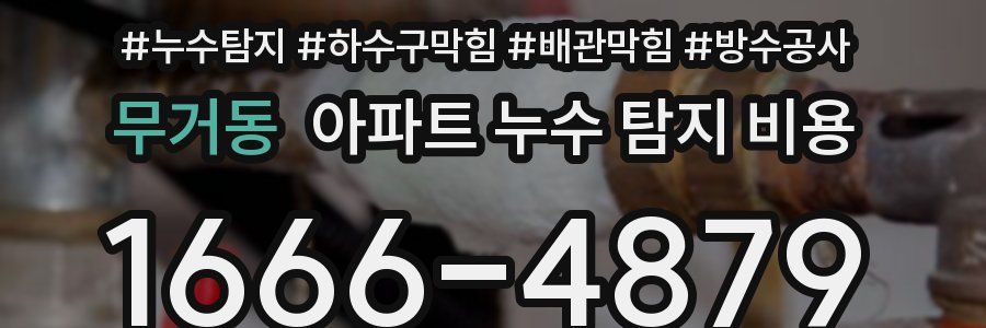 무거동 아파트 누수 탐지 비용