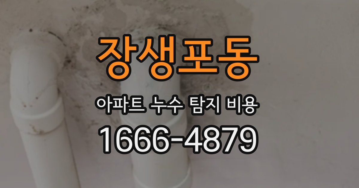 장생포동 아파트 누수 탐지 비용