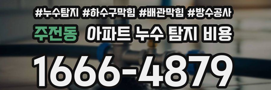 주전동 아파트 누수 탐지 비용
