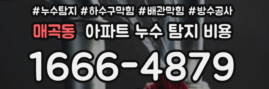 매곡동 아파트 누수 탐지 비용