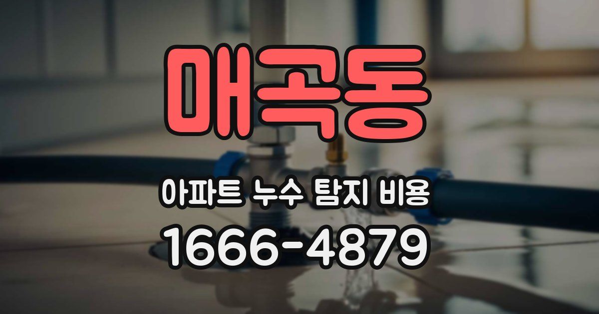 매곡동 아파트 누수 탐지 비용