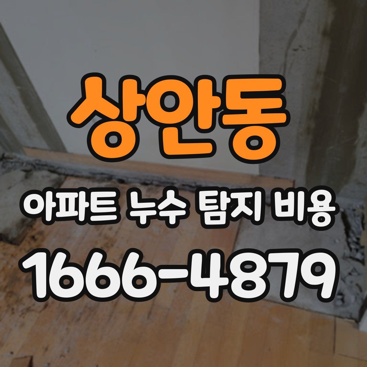 상안동 아파트 누수 탐지 비용