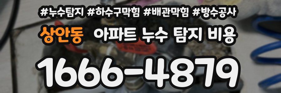 상안동 아파트 누수 탐지 비용