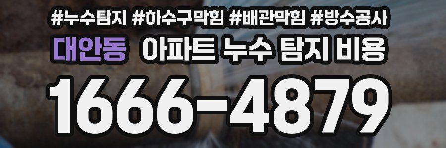 대안동 아파트 누수 탐지 비용