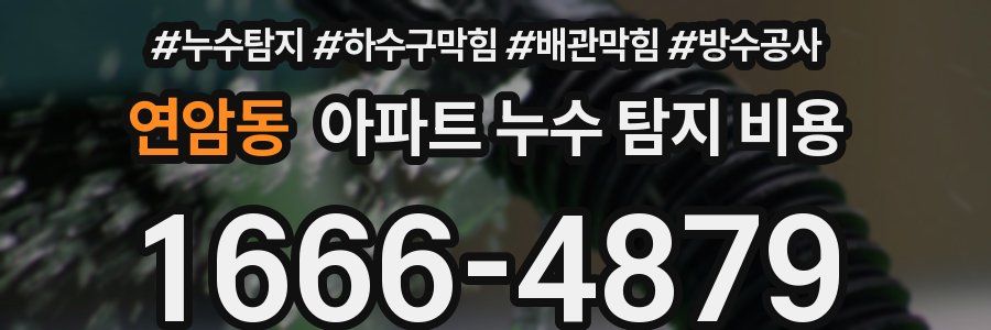 연암동 아파트 누수 탐지 비용