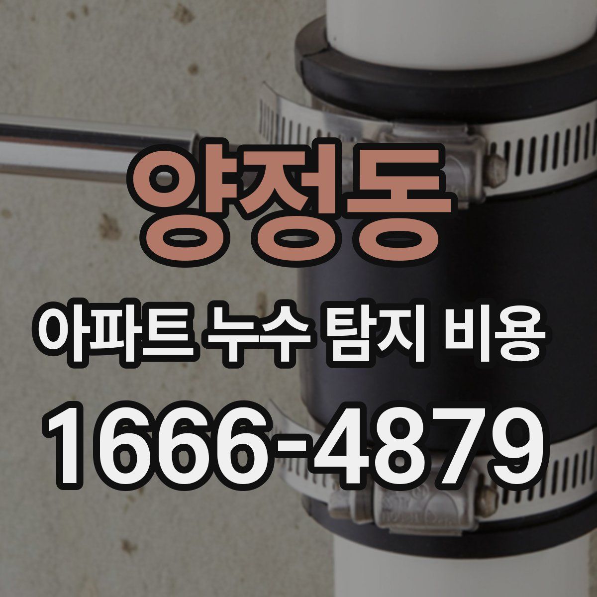 양정동 아파트 누수 탐지 비용