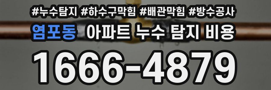 염포동 아파트 누수 탐지 비용