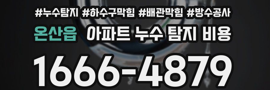 온산읍 아파트 누수 탐지 비용