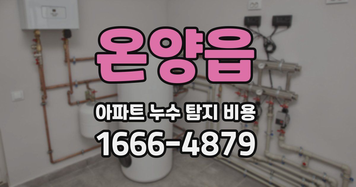 온양읍 아파트 누수 탐지 비용