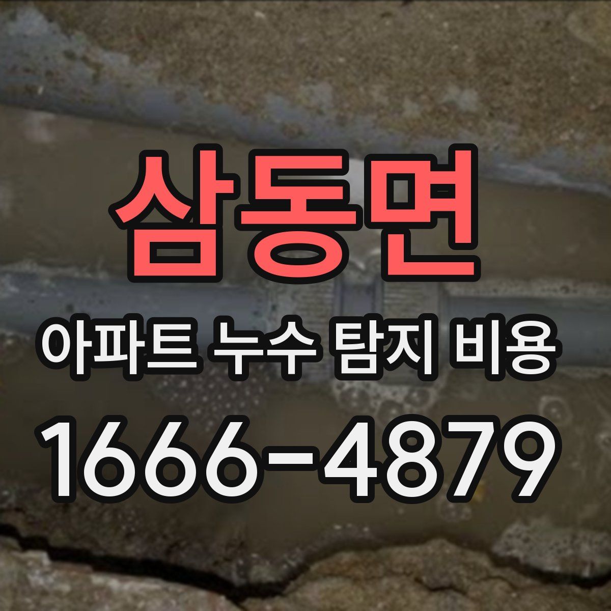 삼동면 아파트 누수 탐지 비용