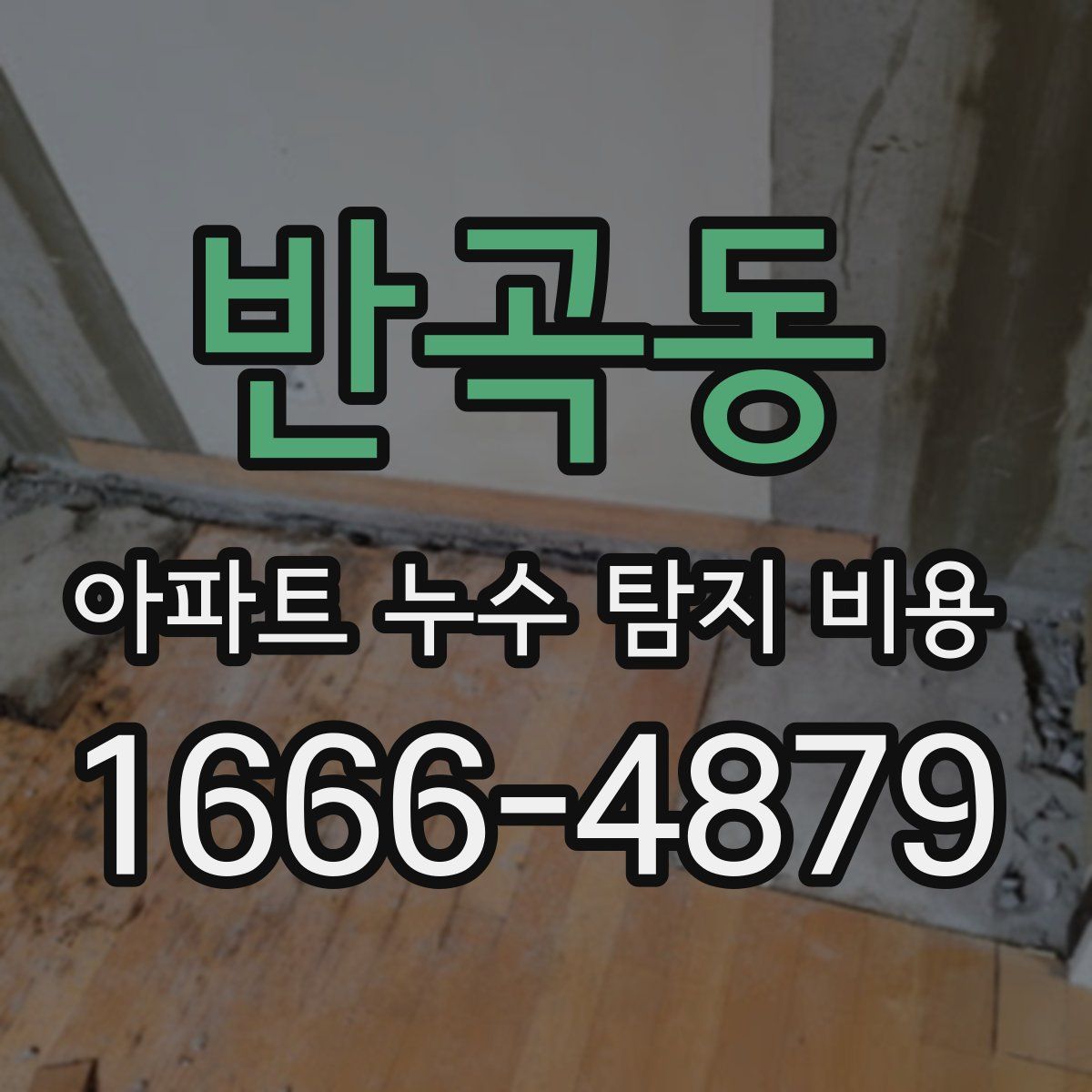 반곡동 아파트 누수 탐지 비용