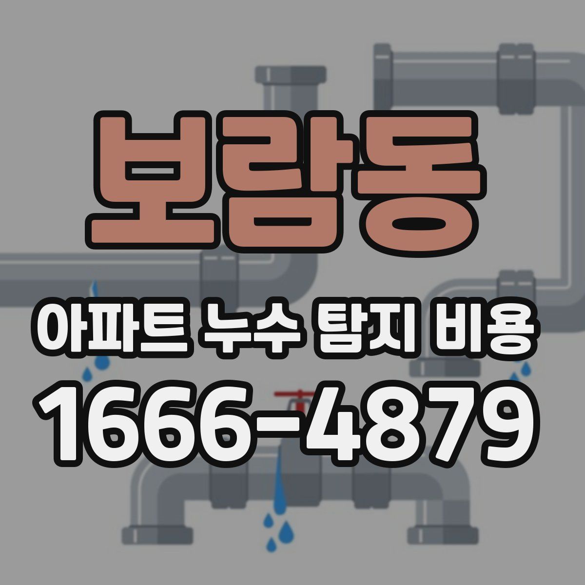 보람동 아파트 누수 탐지 비용