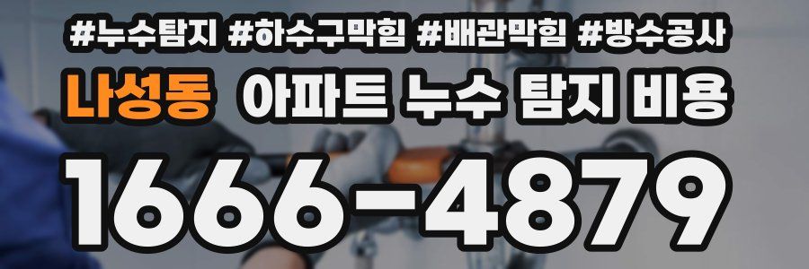 나성동 아파트 누수 탐지 비용
