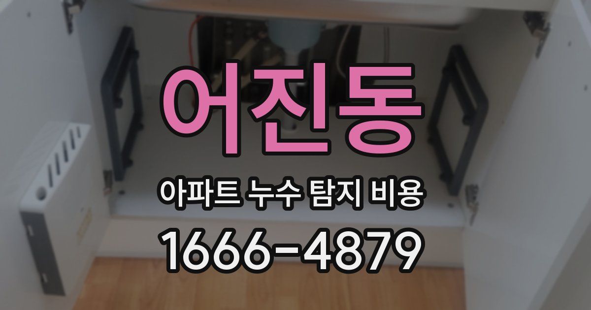 어진동 아파트 누수 탐지 비용