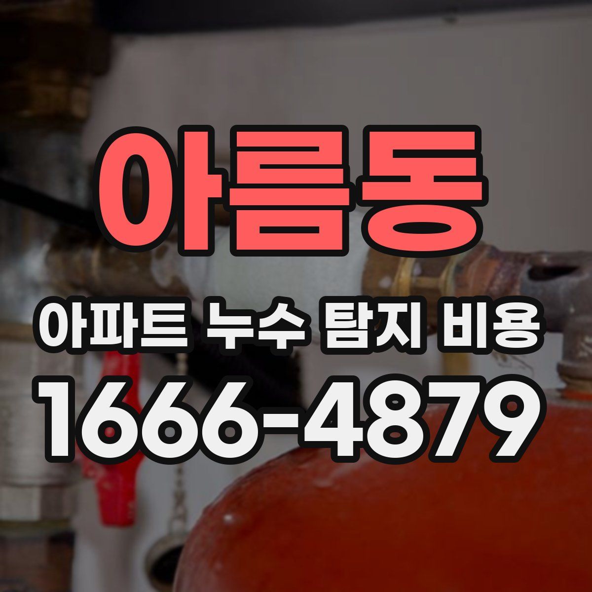 아름동 아파트 누수 탐지 비용