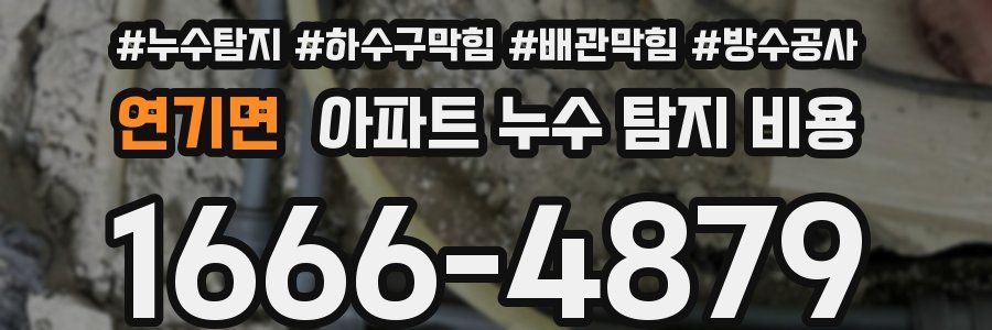 연기면 아파트 누수 탐지 비용