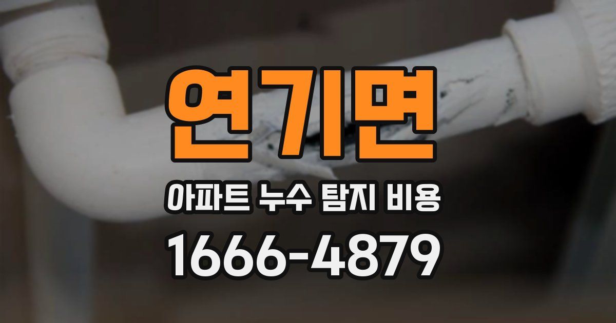 연기면 아파트 누수 탐지 비용