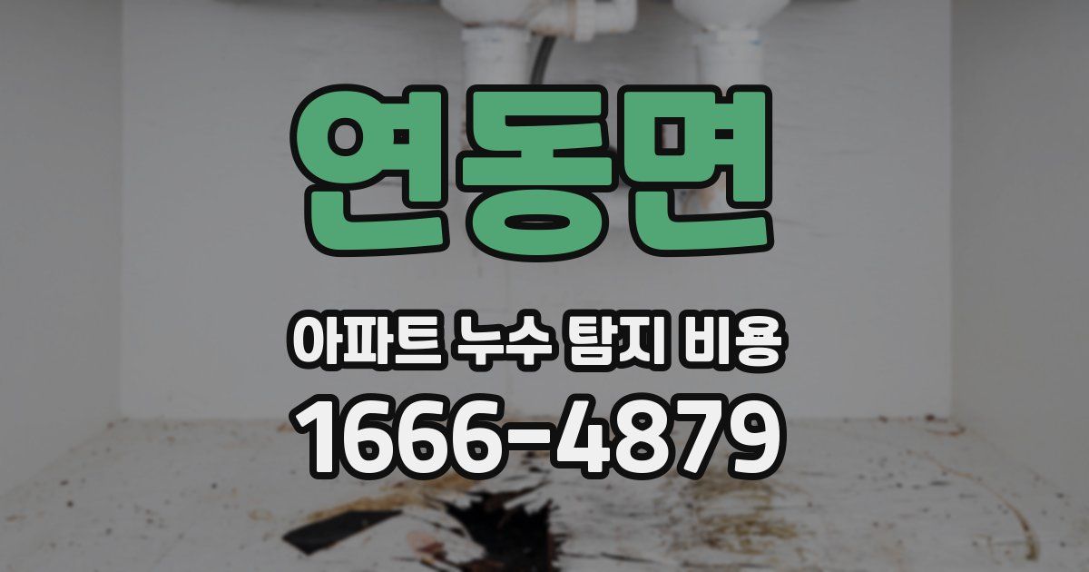 연동면 아파트 누수 탐지 비용