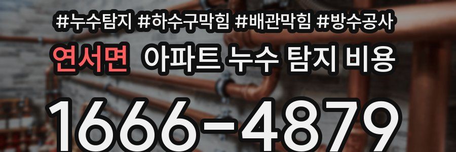 연서면 아파트 누수 탐지 비용