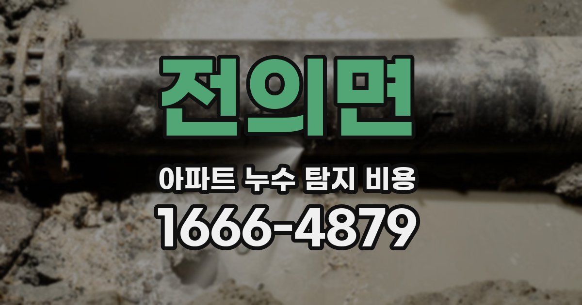 전의면 아파트 누수 탐지 비용