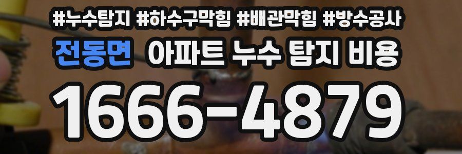 전동면 아파트 누수 탐지 비용