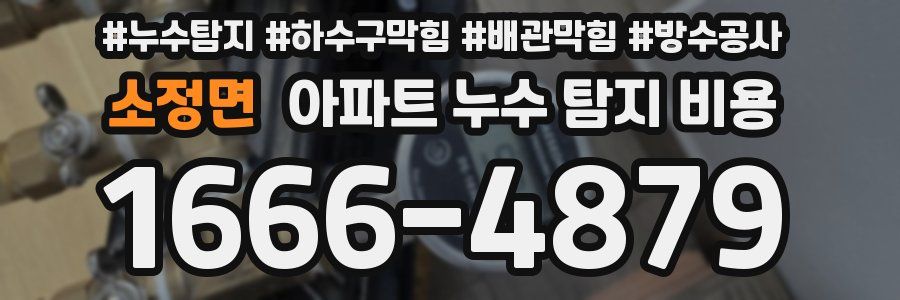 소정면 아파트 누수 탐지 비용