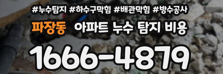파장동 아파트 누수 탐지 비용