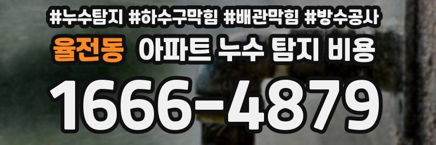 율전동 아파트 누수 탐지 비용
