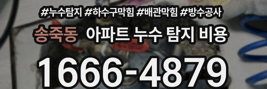 송죽동 아파트 누수 탐지 비용