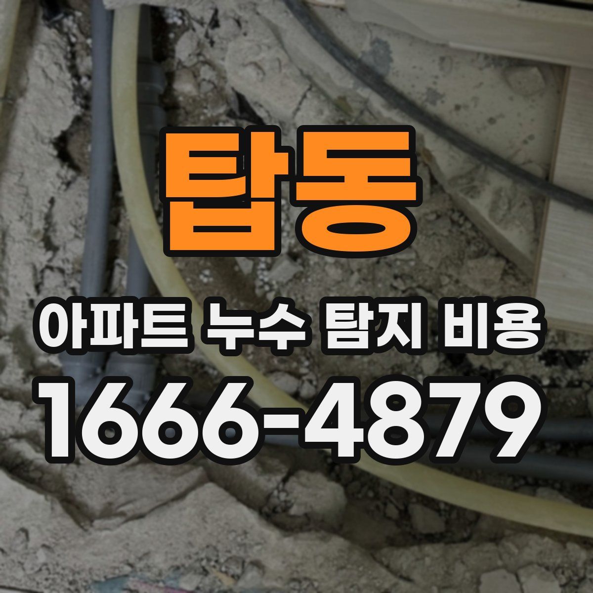 탑동 아파트 누수 탐지 비용