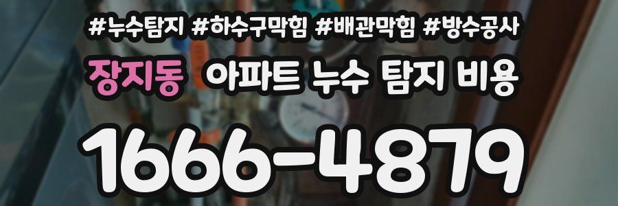 장지동 아파트 누수 탐지 비용