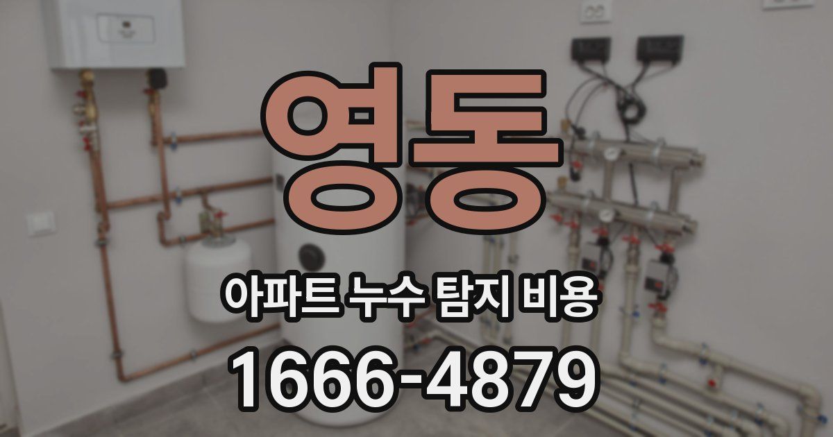 영동 아파트 누수 탐지 비용