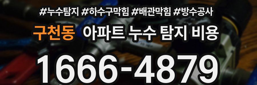 구천동 아파트 누수 탐지 비용
