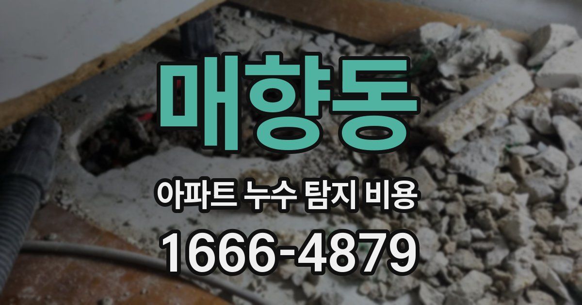 매향동 아파트 누수 탐지 비용