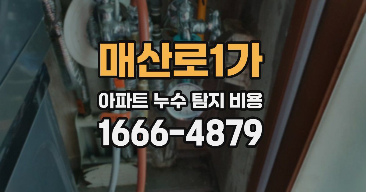 매산로1가 아파트 누수 탐지 비용