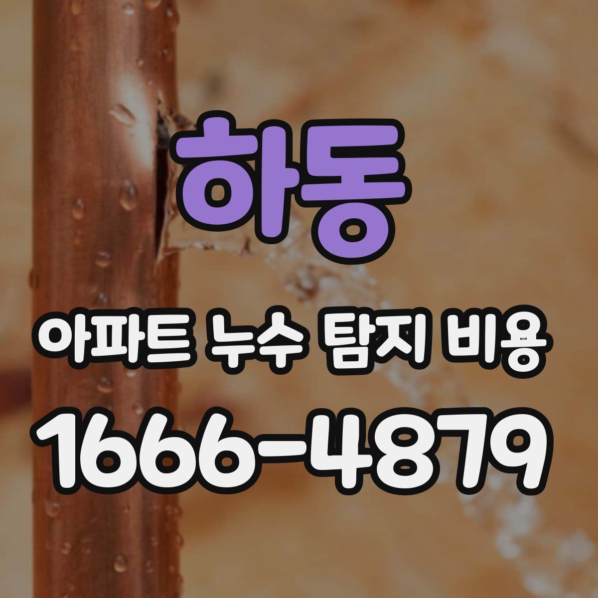 하동 아파트 누수 탐지 비용