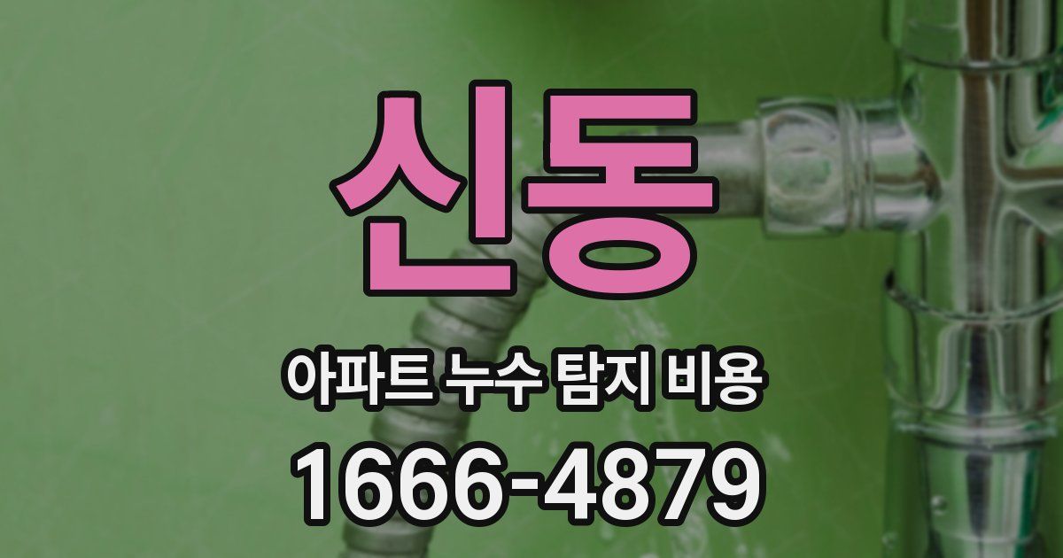 신동 아파트 누수 탐지 비용