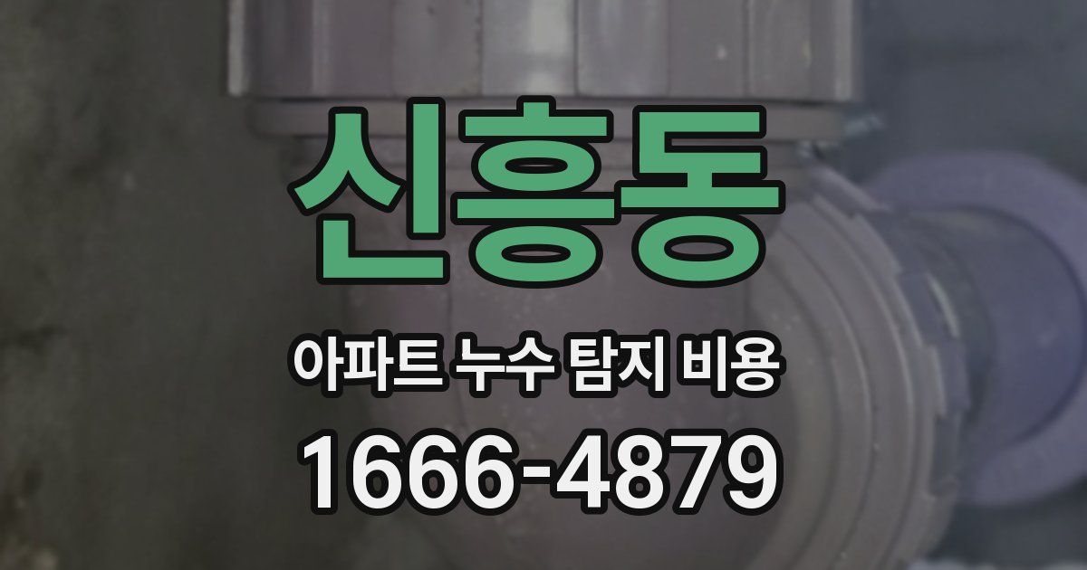 신흥동 아파트 누수 탐지 비용